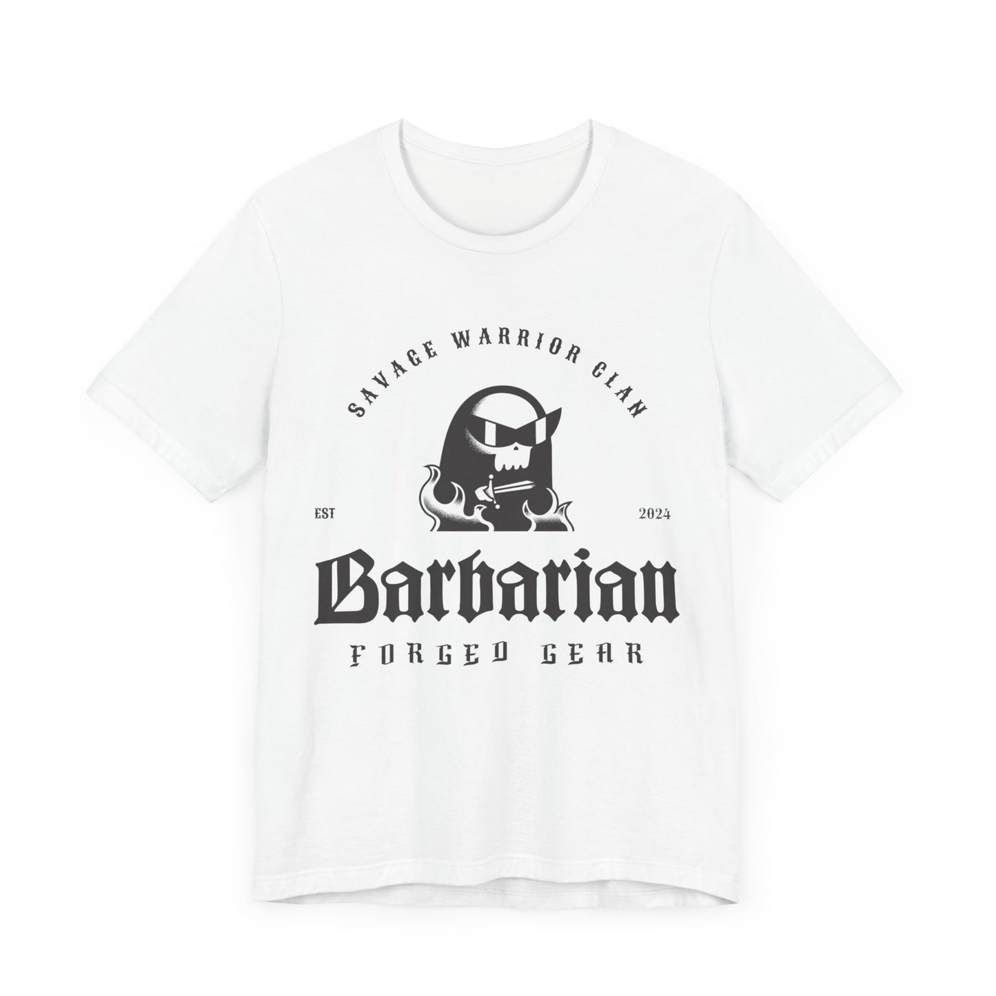 Black Logo Classic Barbarian Logo Tee