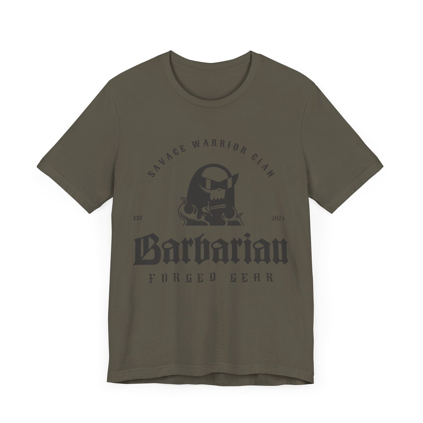 Black Logo Classic Barbarian Logo Tee