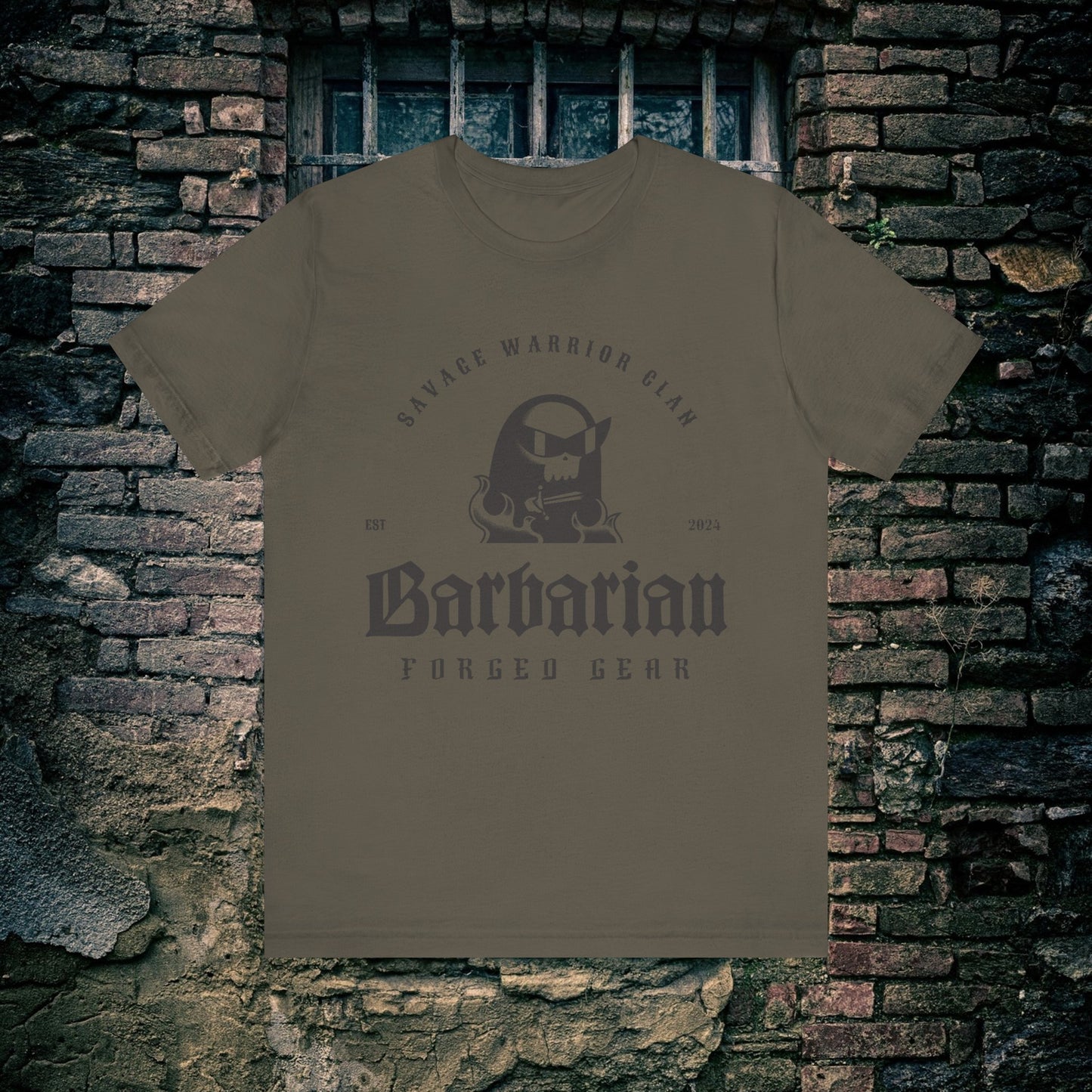 Black Logo Classic Barbarian Logo Tee