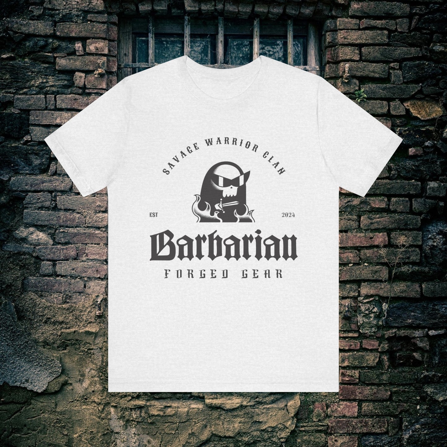 Black Logo Classic Barbarian Logo Tee