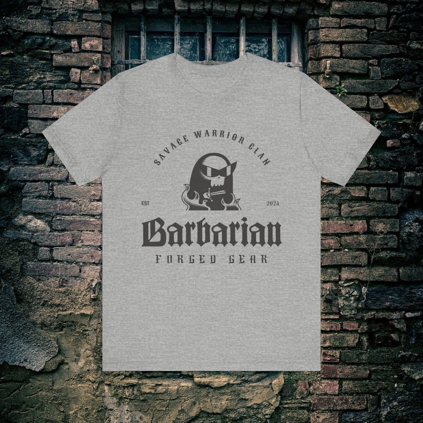 Black Logo Classic Barbarian Logo Tee